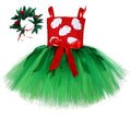 Hawaiian Set Children's Mesh Dress Beach Party Dress Floral Halter Dress Bohemian Style Girl's Dress